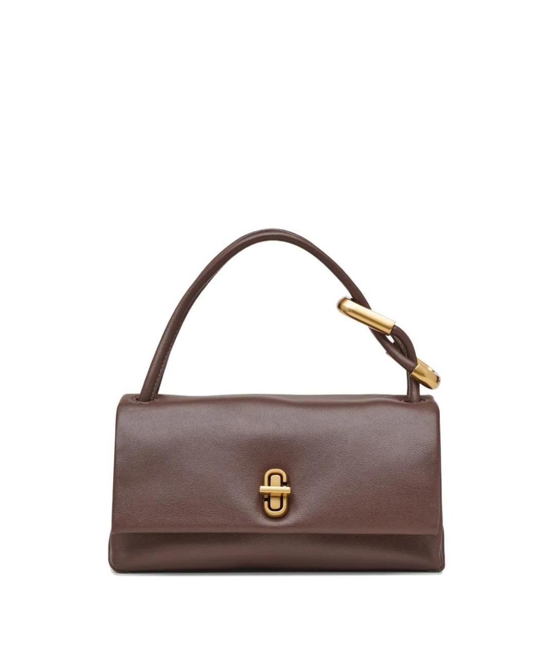 MARC JACOBS Коричневая кожаная сумка с короткими ручками, фото 1