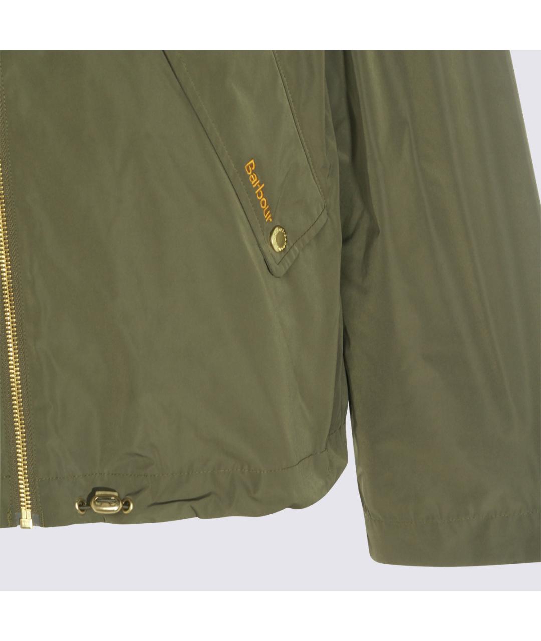 BARBOUR Зеленая полиэстеровая куртка, фото 4