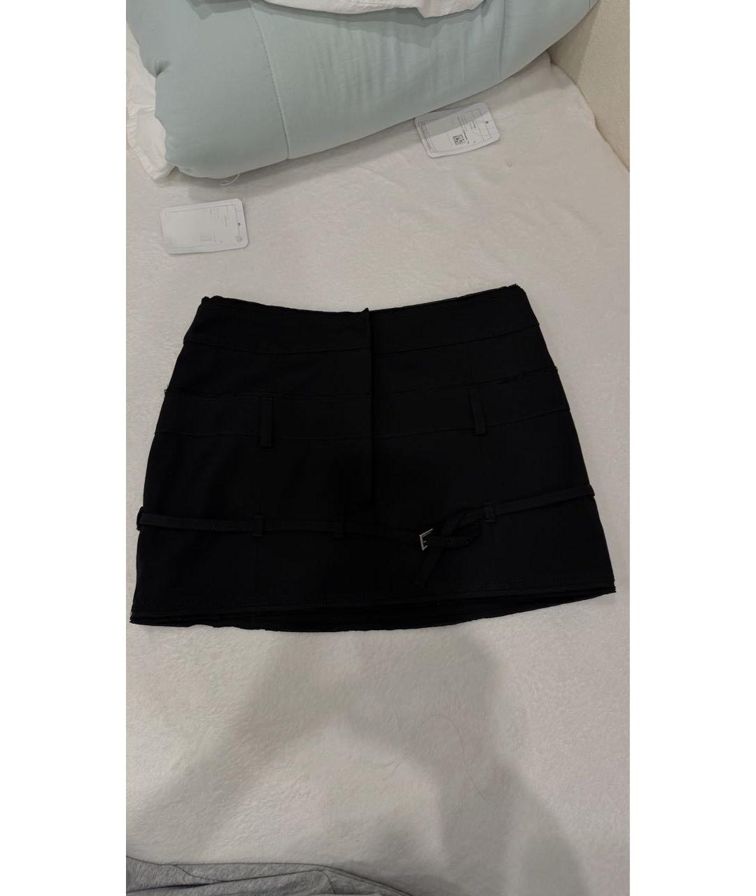 JACQUEMUS Черная шерстяная юбка мини, фото 7