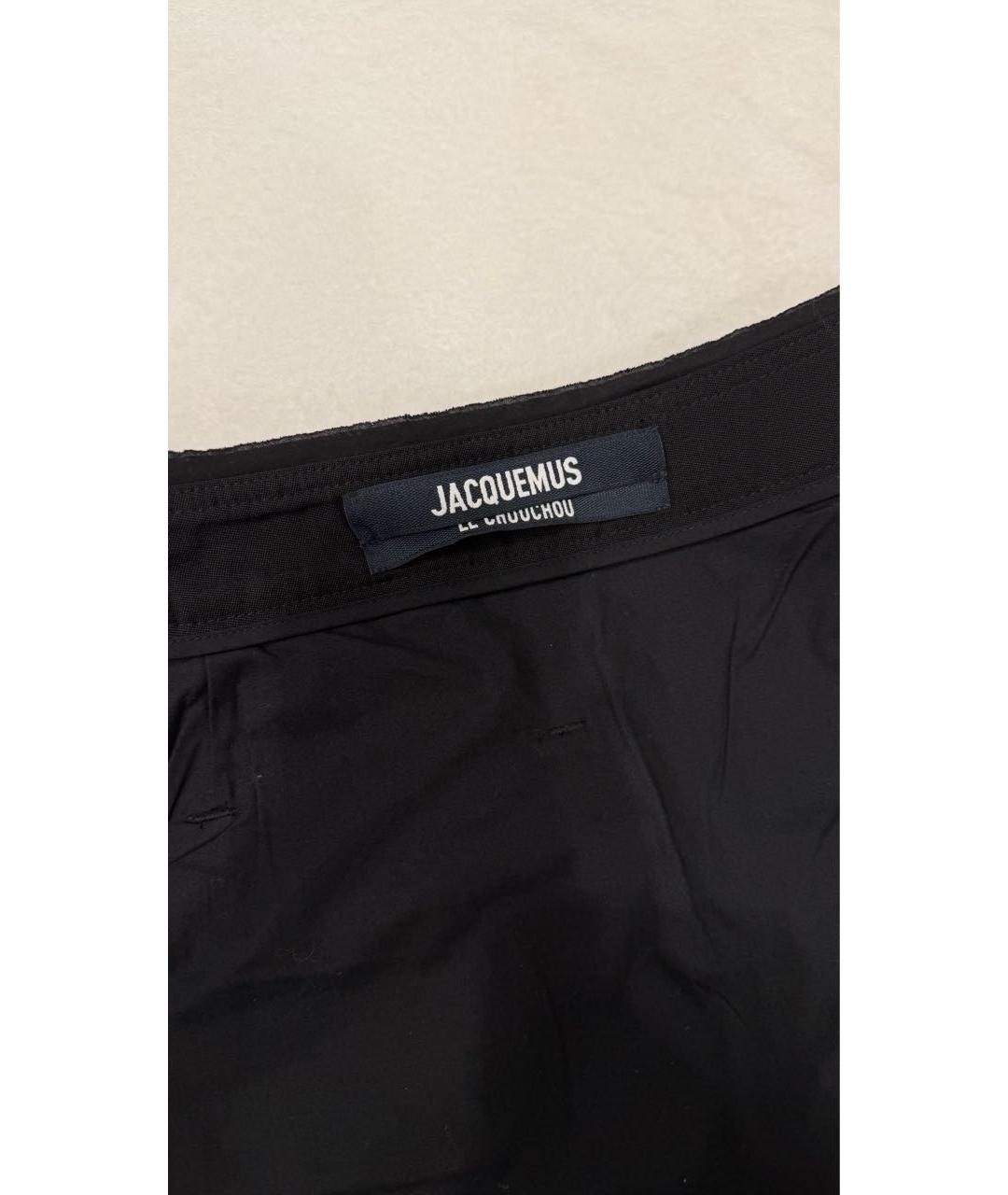 JACQUEMUS Черная шерстяная юбка мини, фото 6