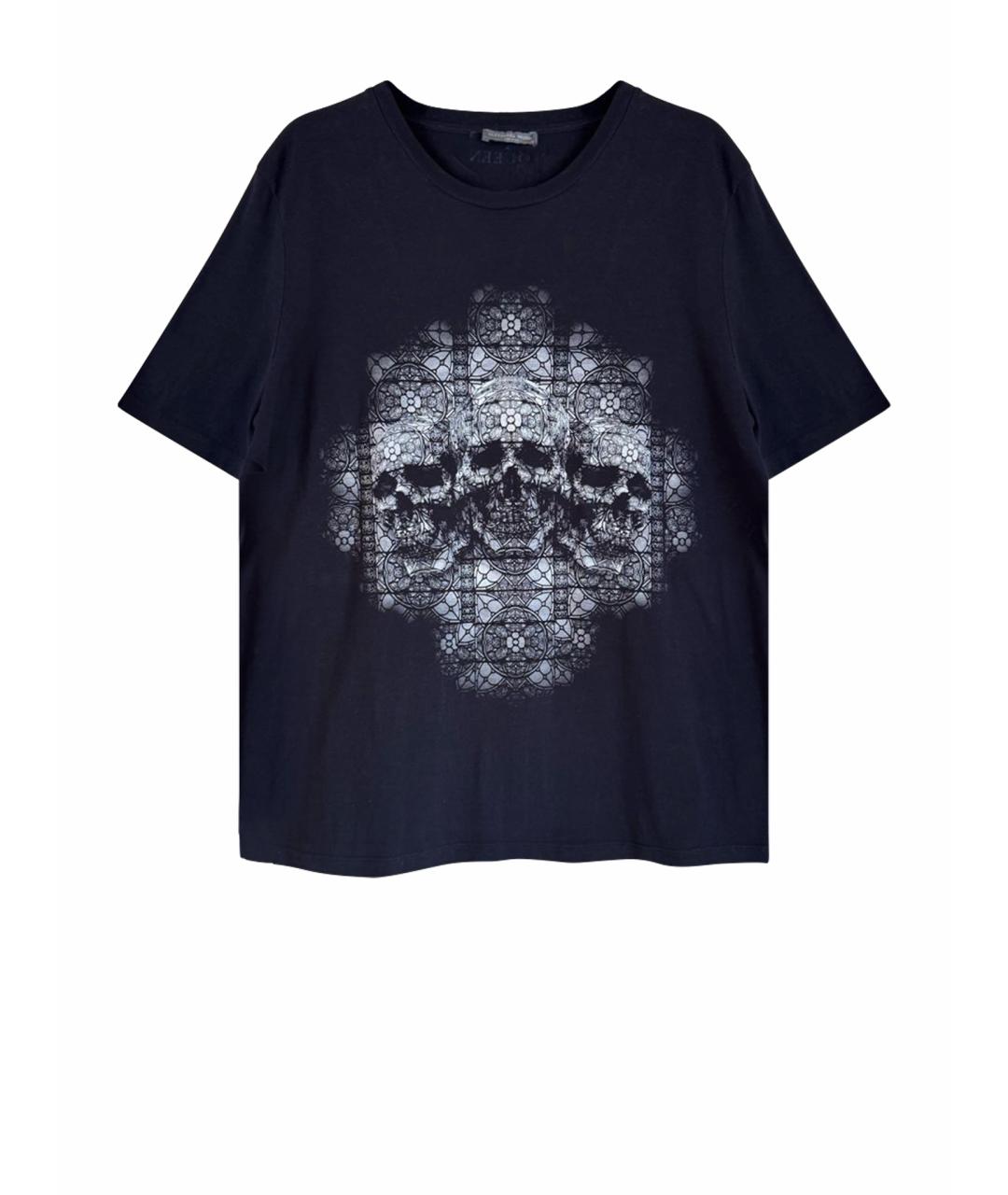 ALEXANDER MCQUEEN Черная хлопковая футболка, фото 1