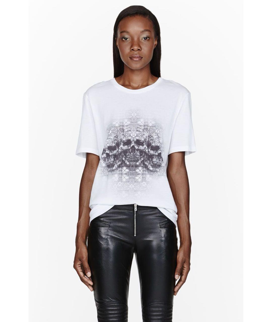 ALEXANDER MCQUEEN Черная хлопковая футболка, фото 7