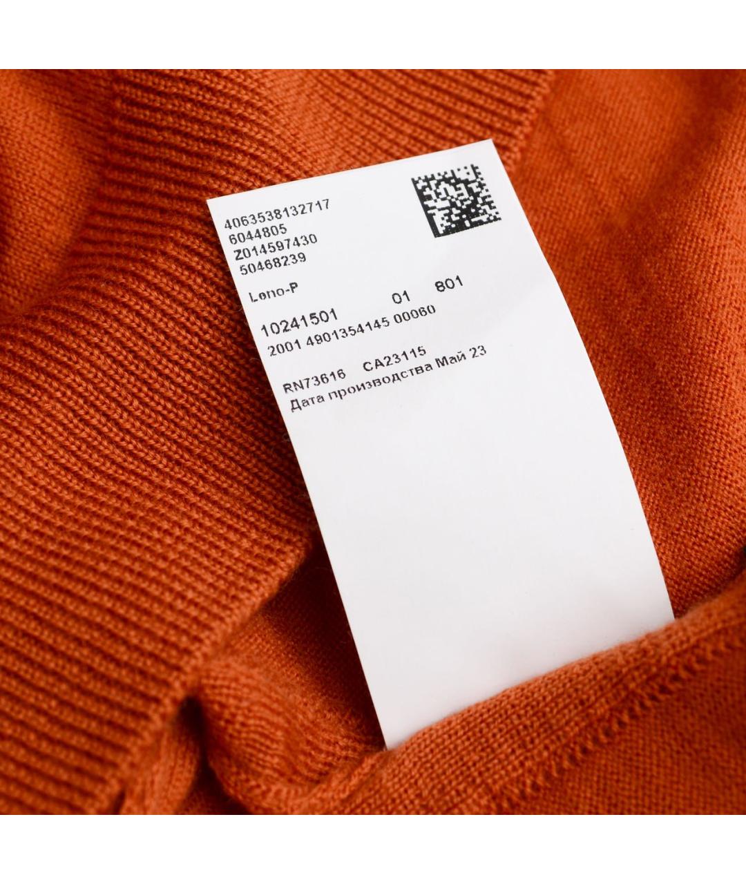HUGO BOSS Оранжевый шерстяной джемпер / свитер, фото 6