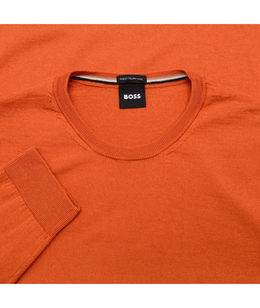 HUGO BOSS Оранжевый шерстяной джемпер / свитер, фото 3