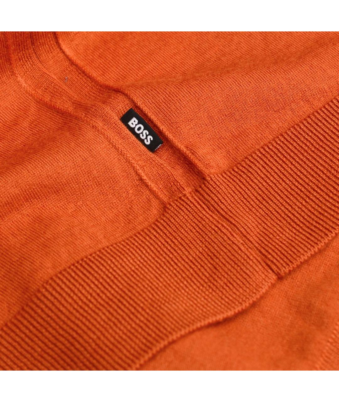 HUGO BOSS Оранжевый шерстяной джемпер / свитер, фото 4