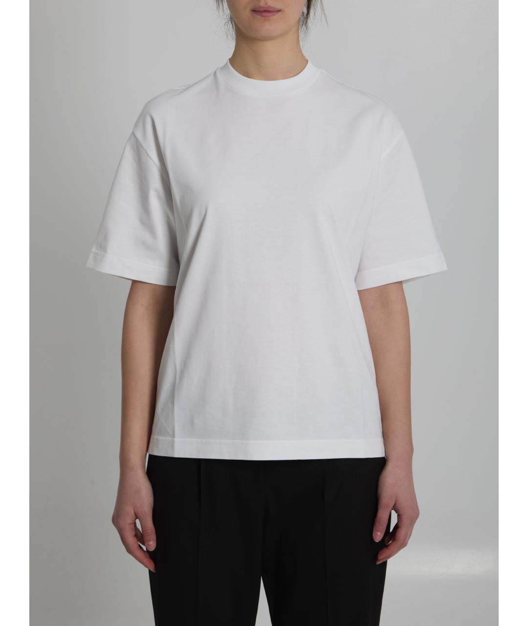 BOTTEGA VENETA Белая хлопковая футболка, фото 5