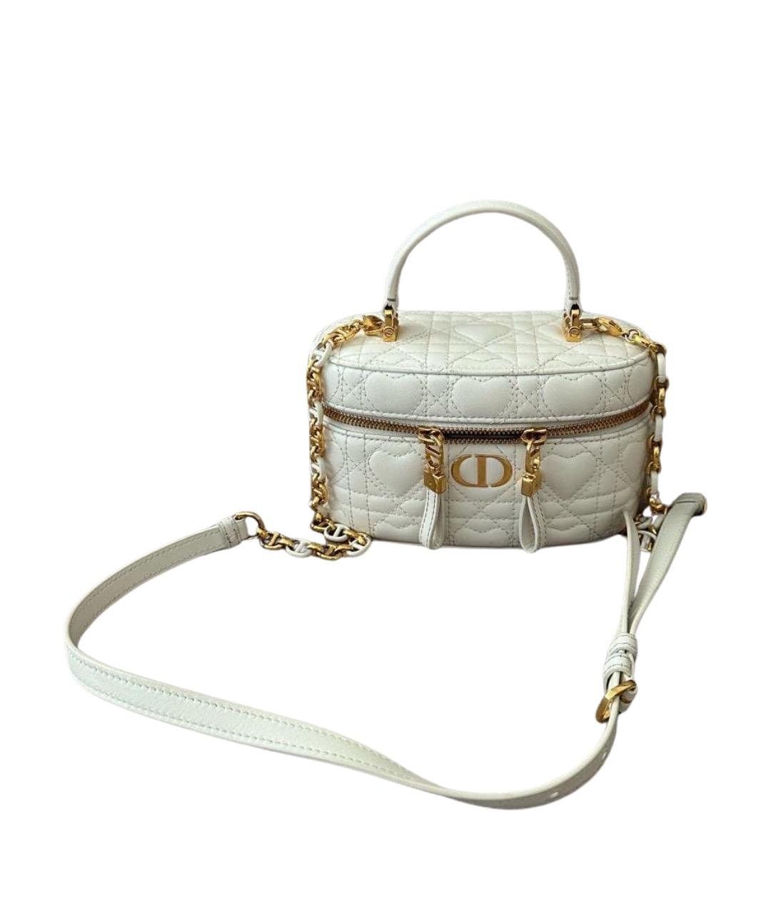 CHRISTIAN DIOR Белая кожаная сумка через плечо, фото 1