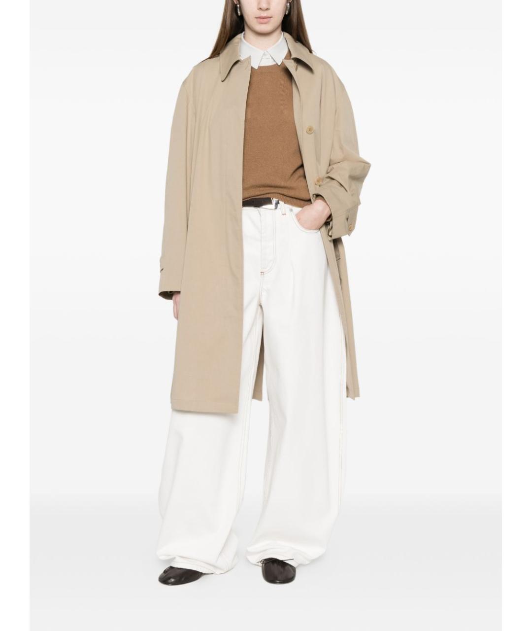 THE ROW Бежевый хлопковый тренч/плащ, фото 3