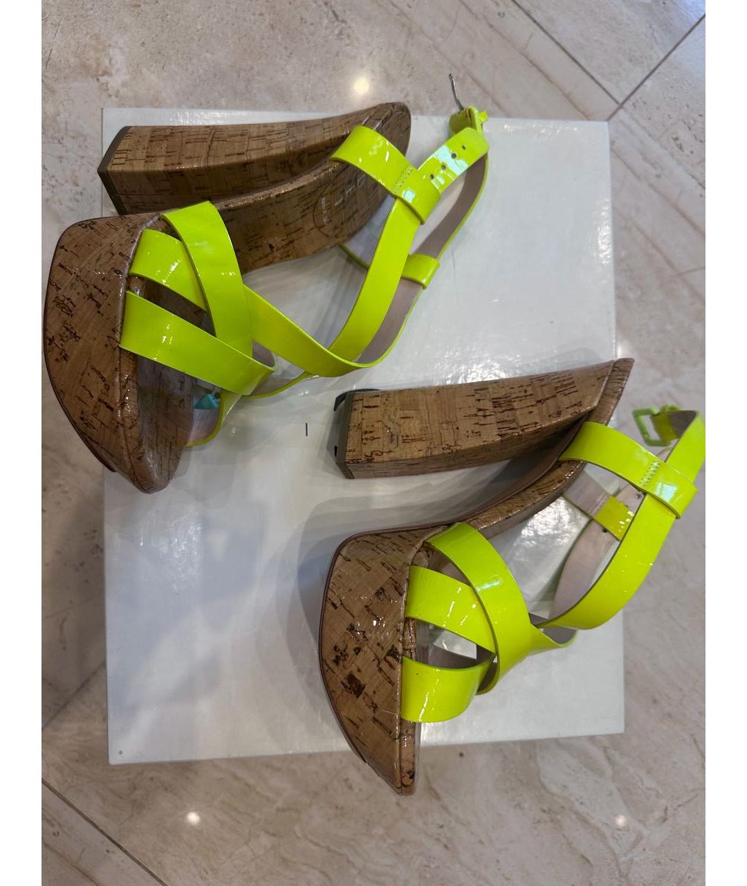 CASADEI Желтые босоножки, фото 9
