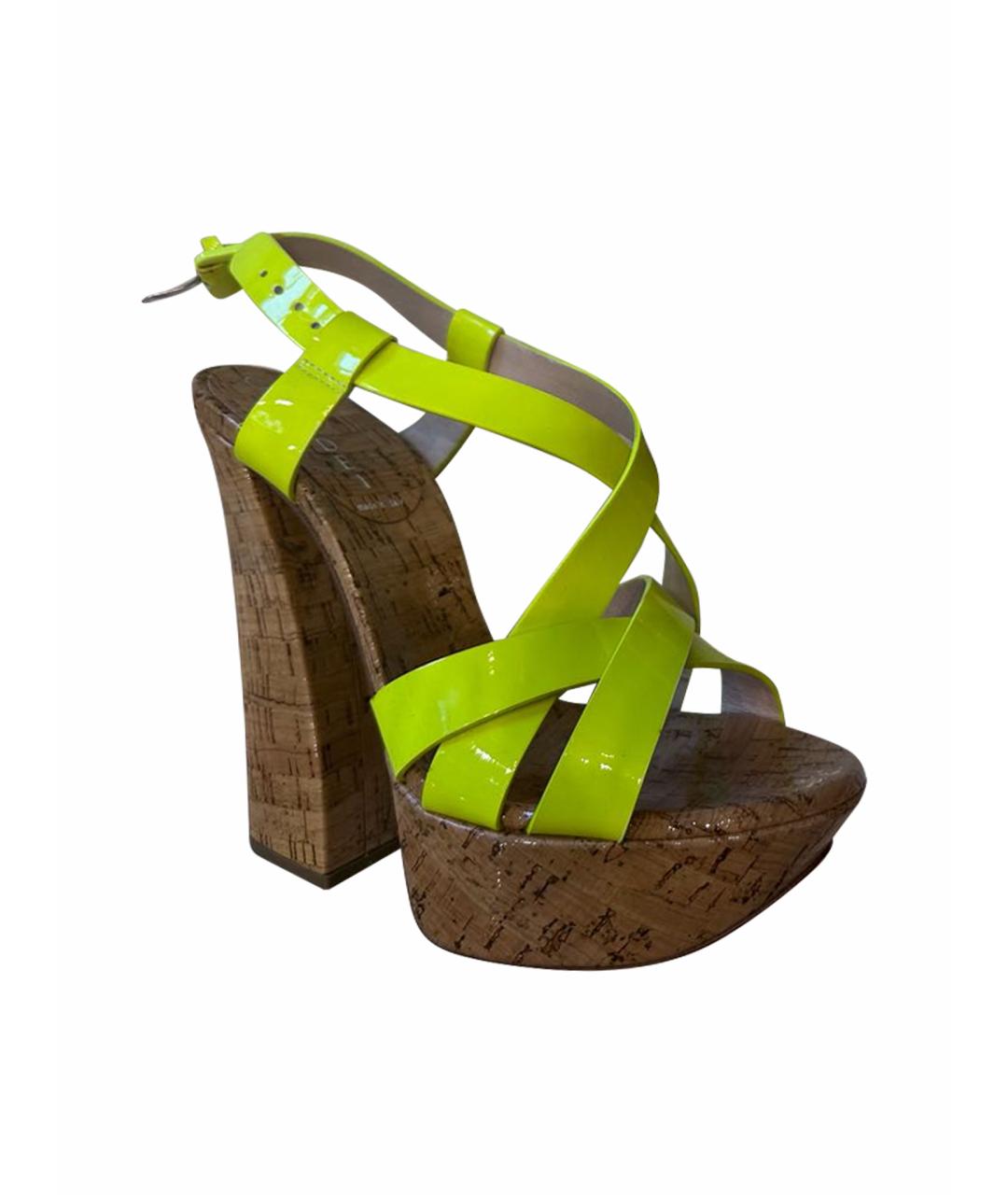 CASADEI Желтые босоножки, фото 1