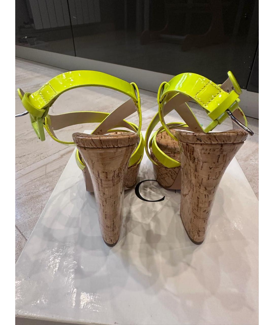 CASADEI Желтые босоножки, фото 3