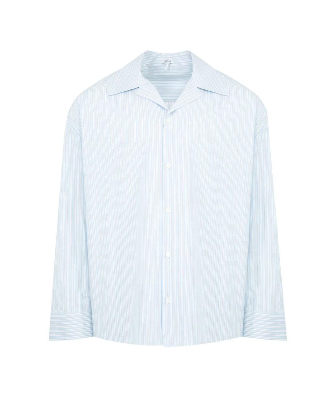 LOEWE Голубая хлопковая кэжуал рубашка, фото 1
