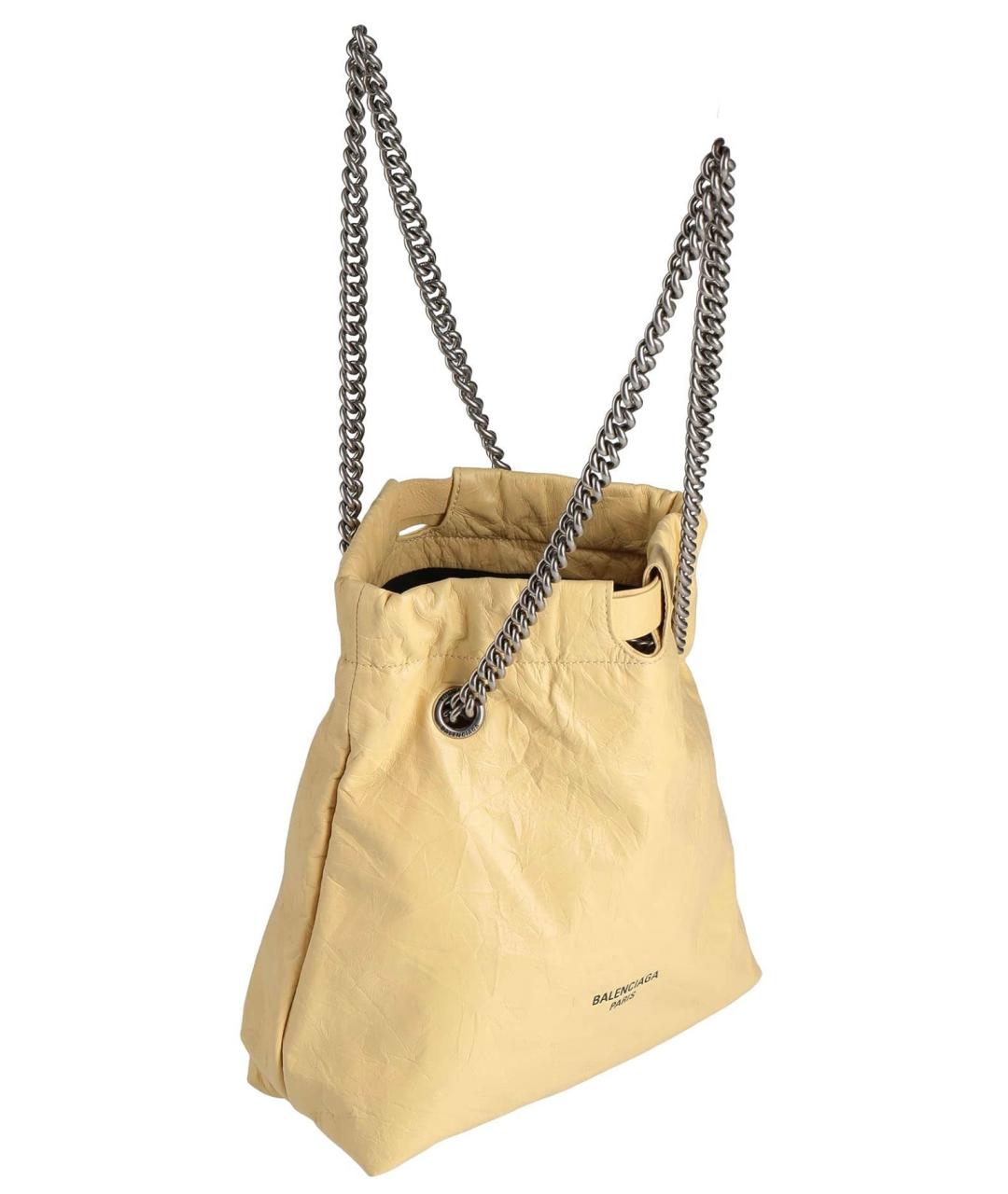 BALENCIAGA Бежевая кожаная сумка через плечо, фото 2