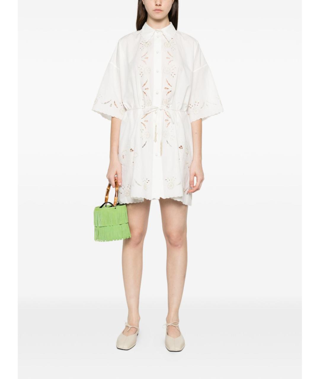FORTE FORTE Белое хлопковое повседневное платье, фото 3