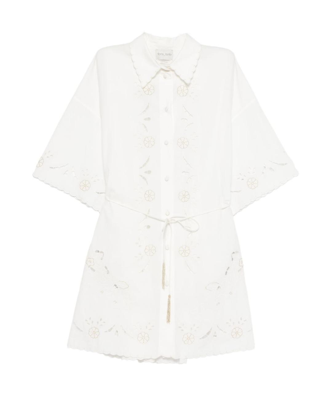 FORTE FORTE Белое хлопковое повседневное платье, фото 1