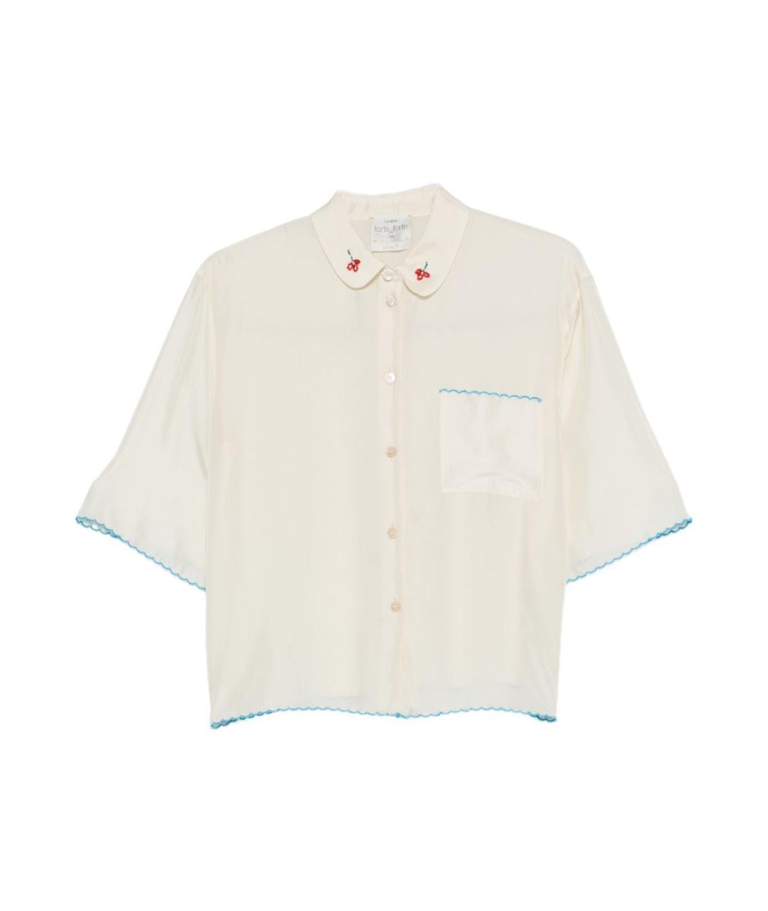 FORTE FORTE Бежевая хлопковая рубашка, фото 1