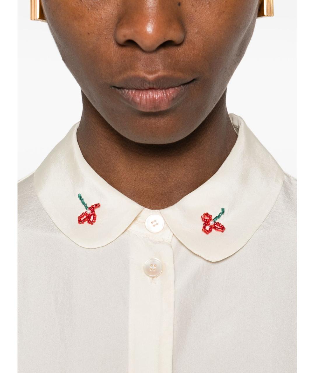 FORTE FORTE Бежевая хлопковая рубашка, фото 4