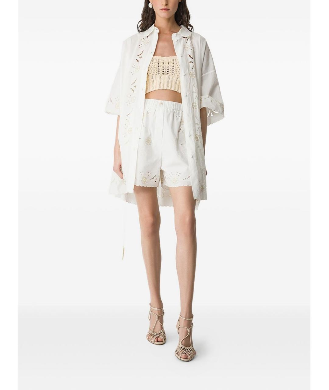 FORTE FORTE Белые хлопковые шорты, фото 3