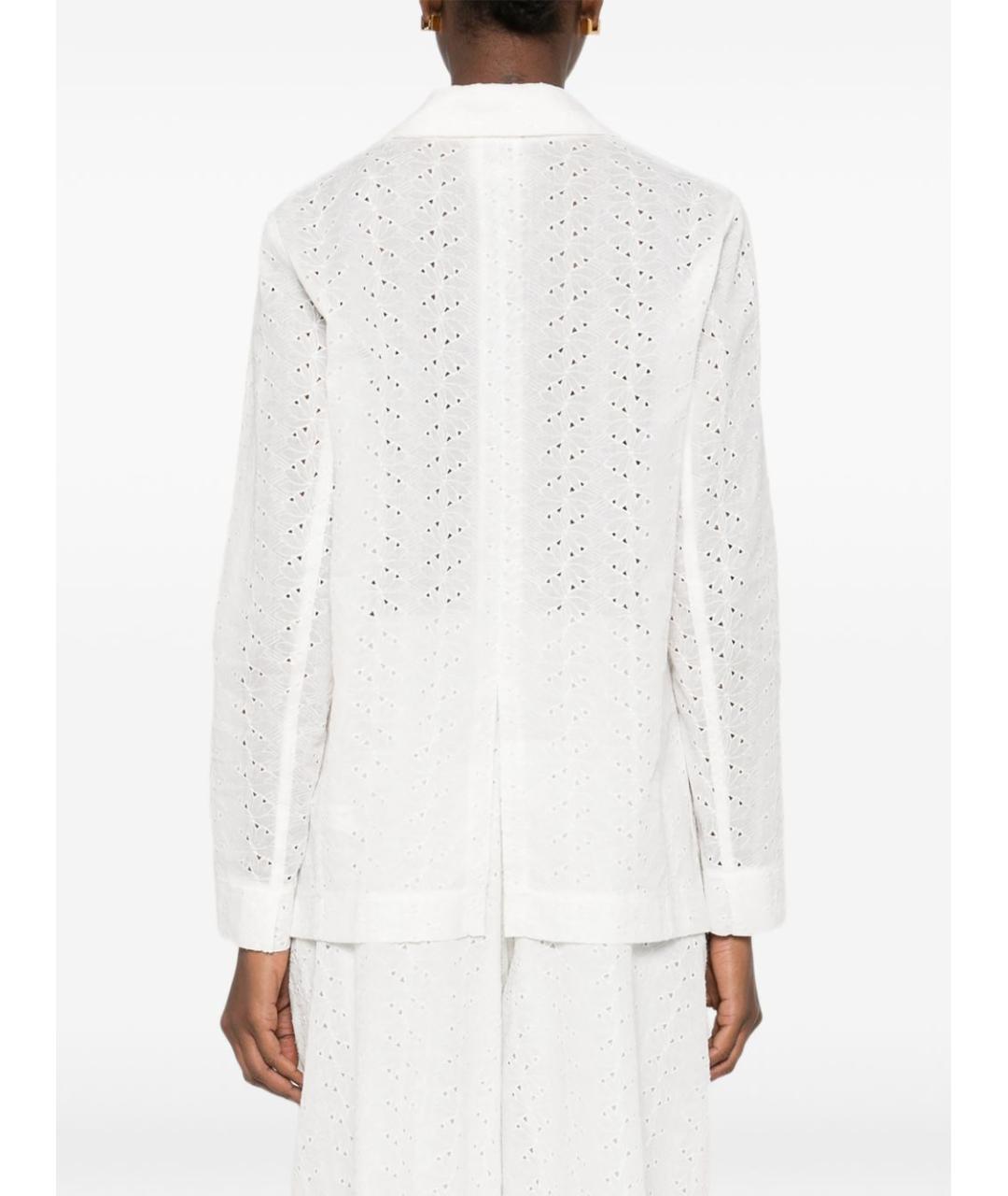 FORTE FORTE Белый хлопковый жакет/пиджак, фото 5