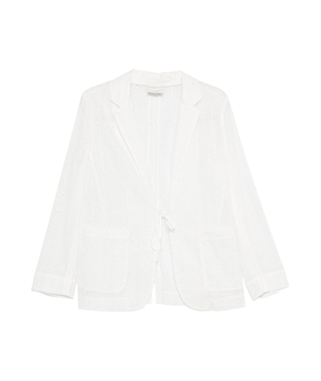 FORTE FORTE Белый хлопковый жакет/пиджак, фото 1