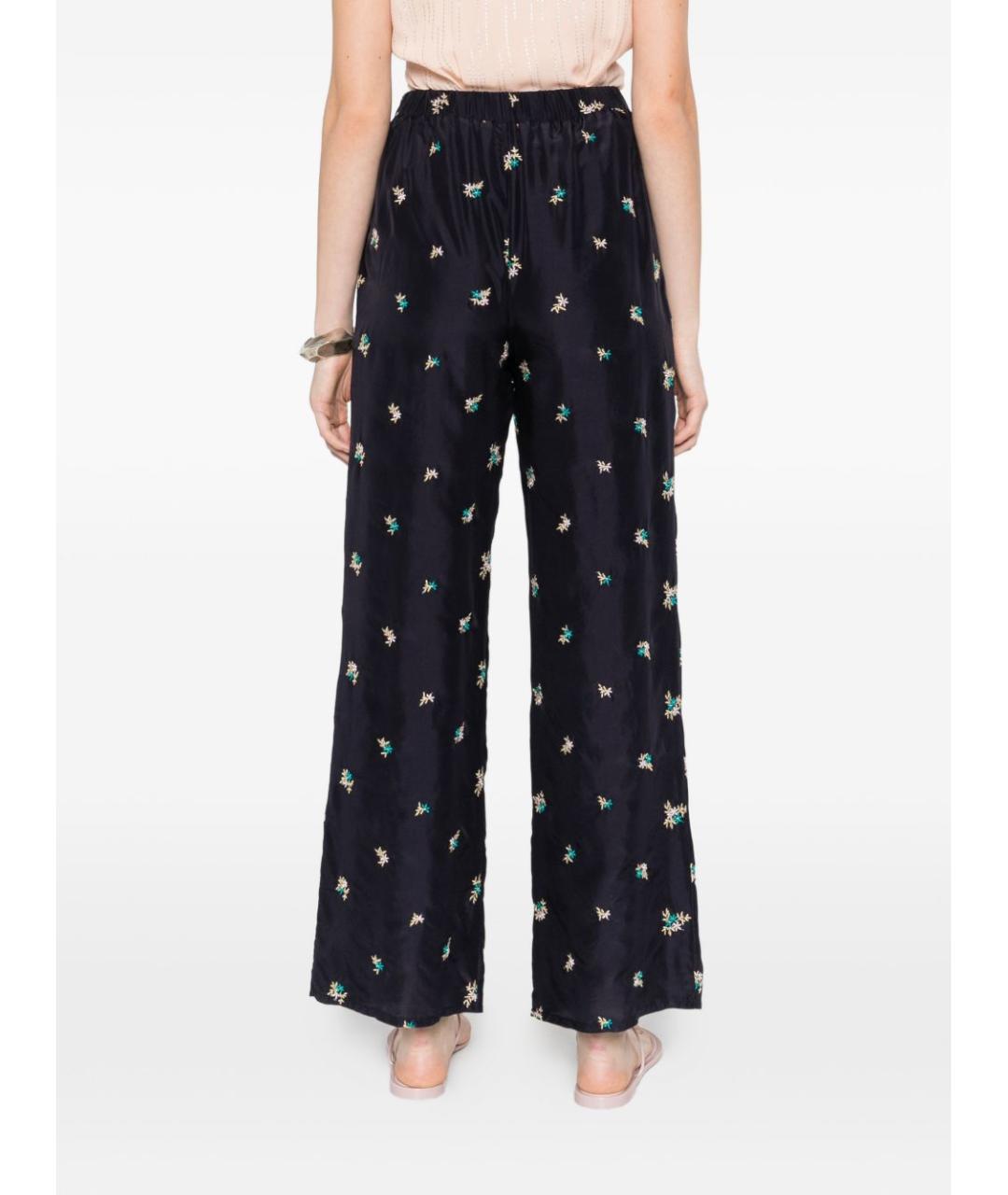 FORTE FORTE Синие шелковые прямые брюки, фото 5