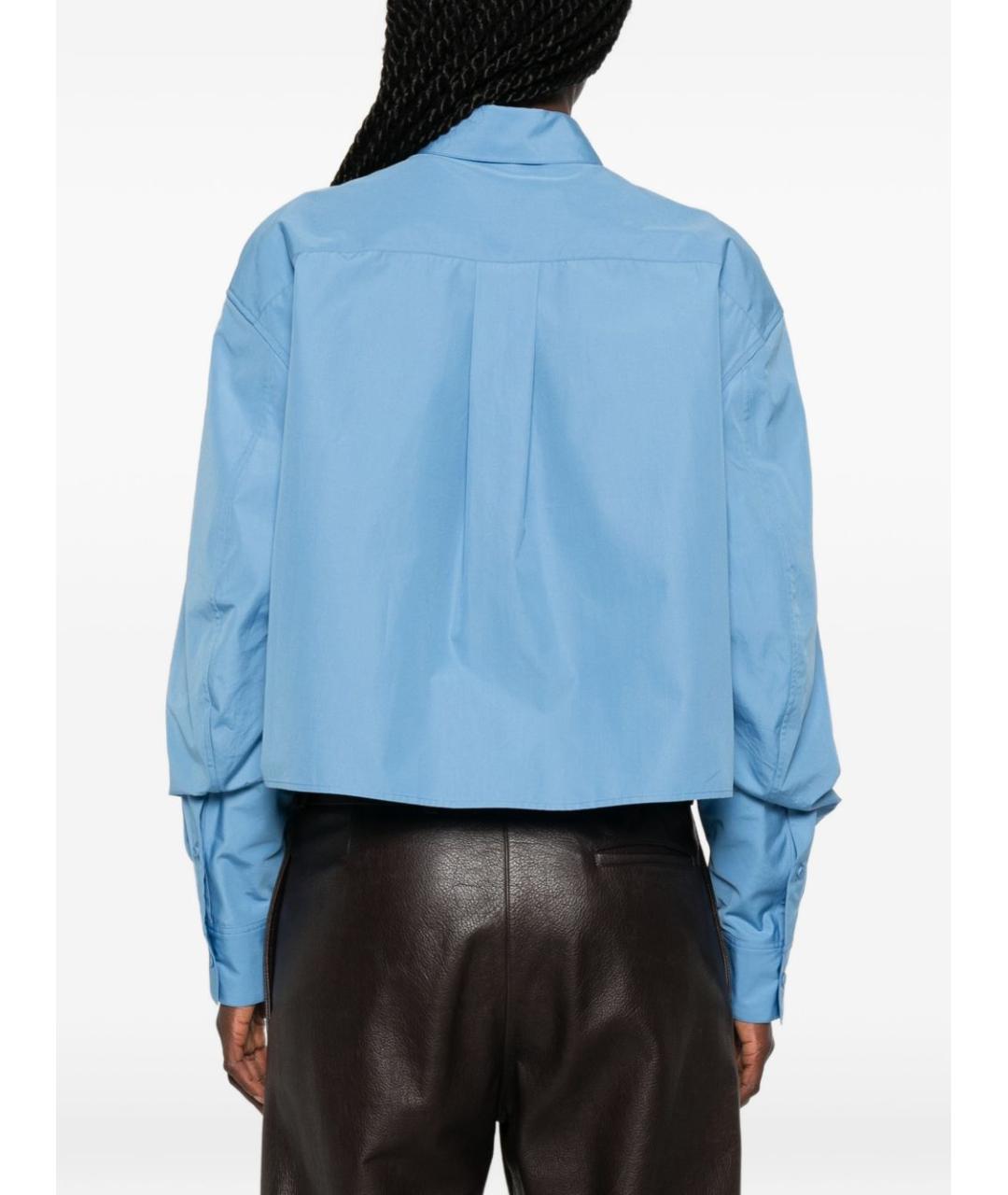 LOEWE Голубая хлопковая рубашка, фото 4