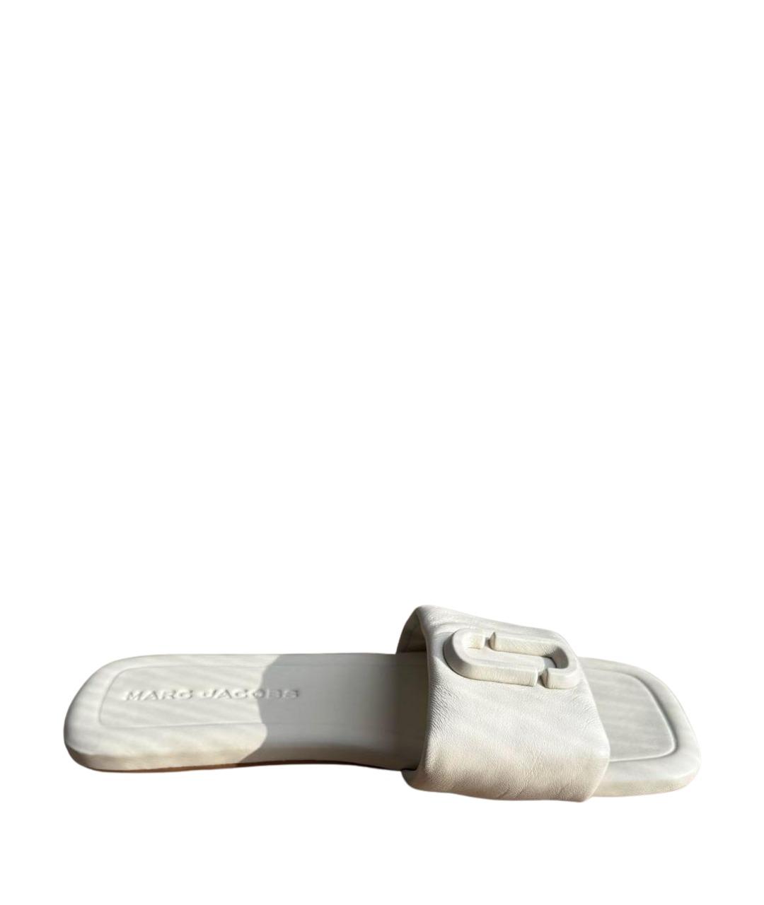 MARC JACOBS Бежевые кожаные шлепанцы, фото 1