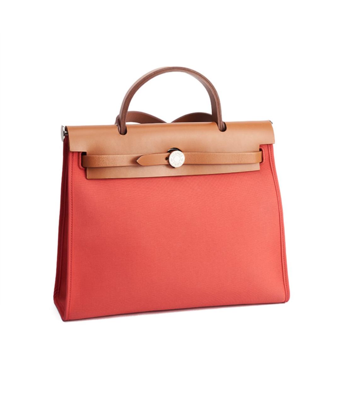 HERMES Красная тканевая сумка через плечо, фото 2