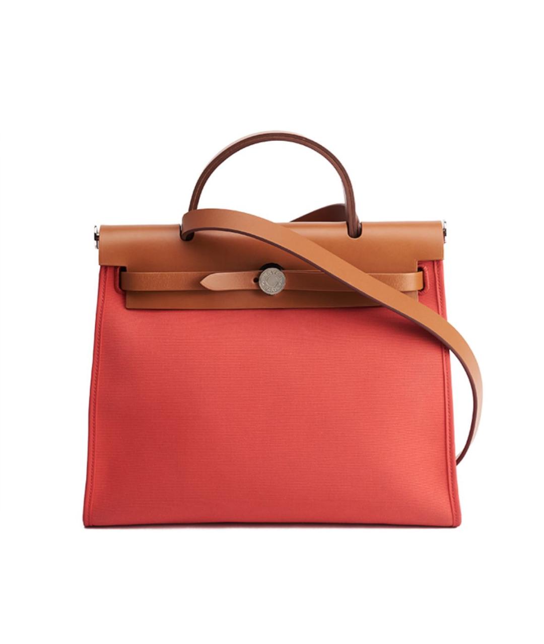 HERMES Красная тканевая сумка через плечо, фото 1