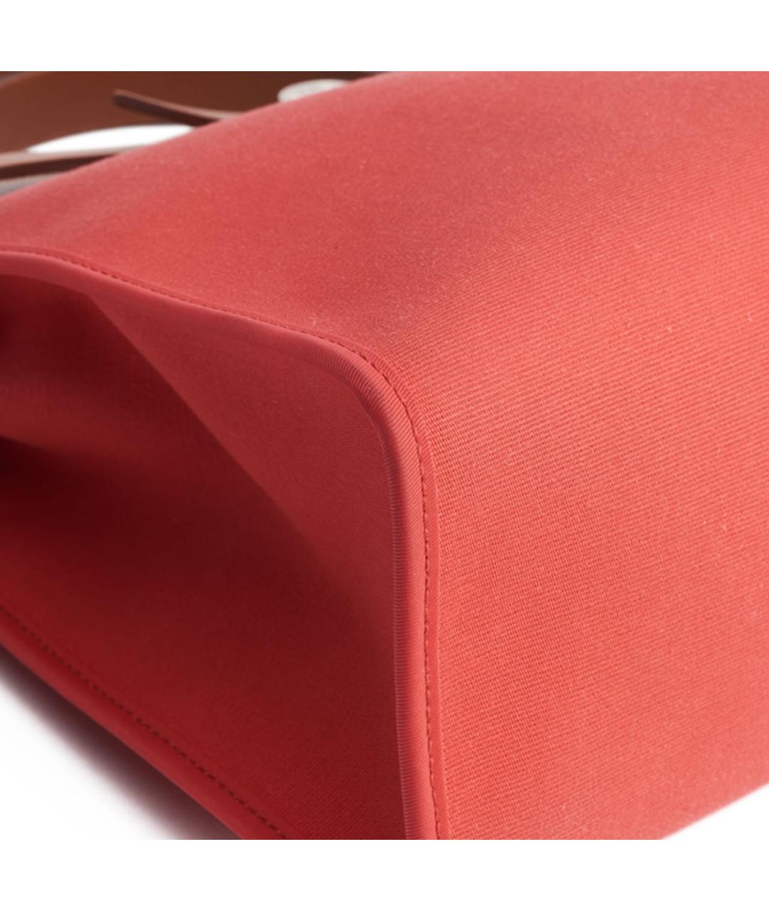 HERMES Красная тканевая сумка через плечо, фото 4