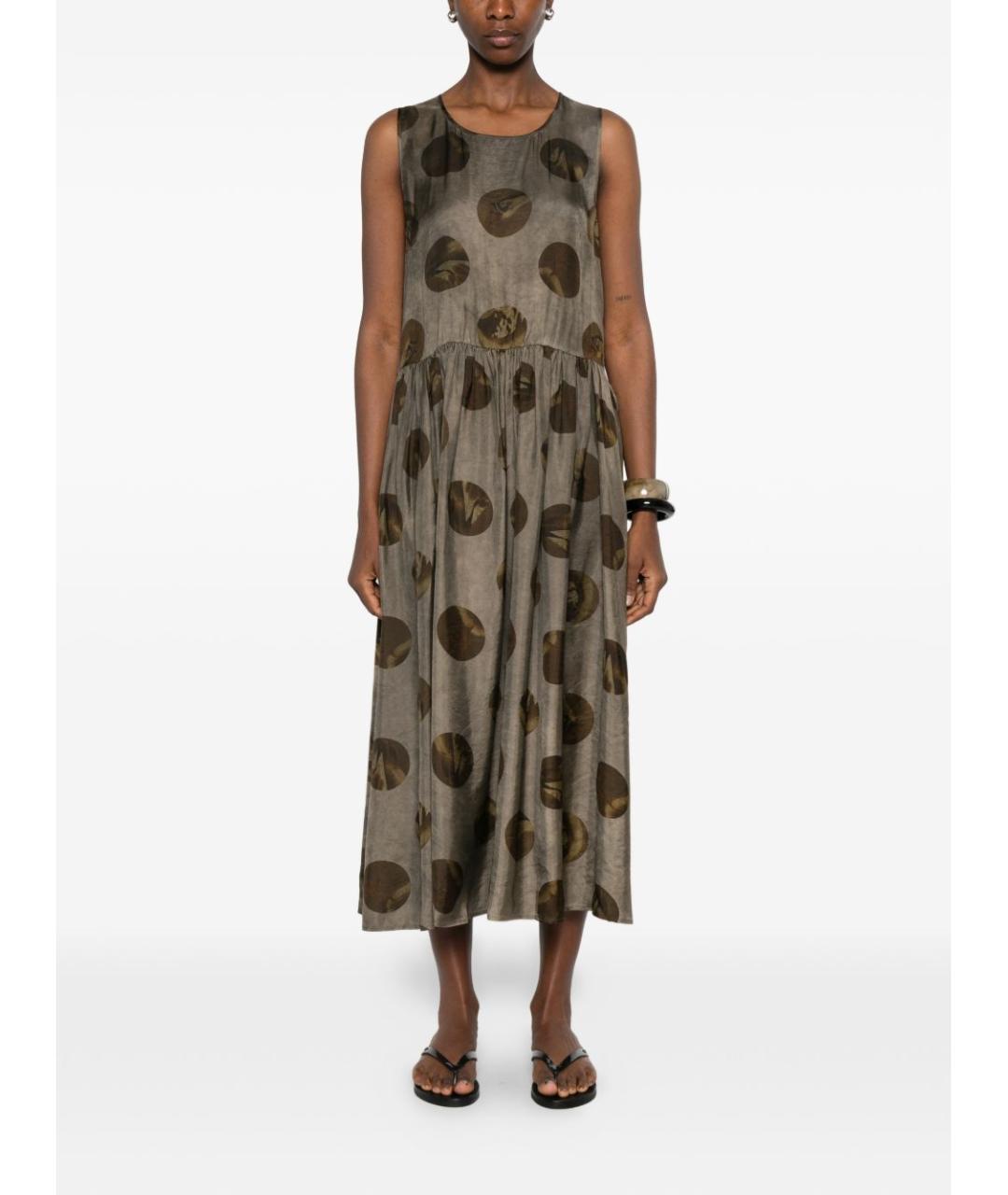 UMA WANG Серое вискозное повседневное платье, фото 5