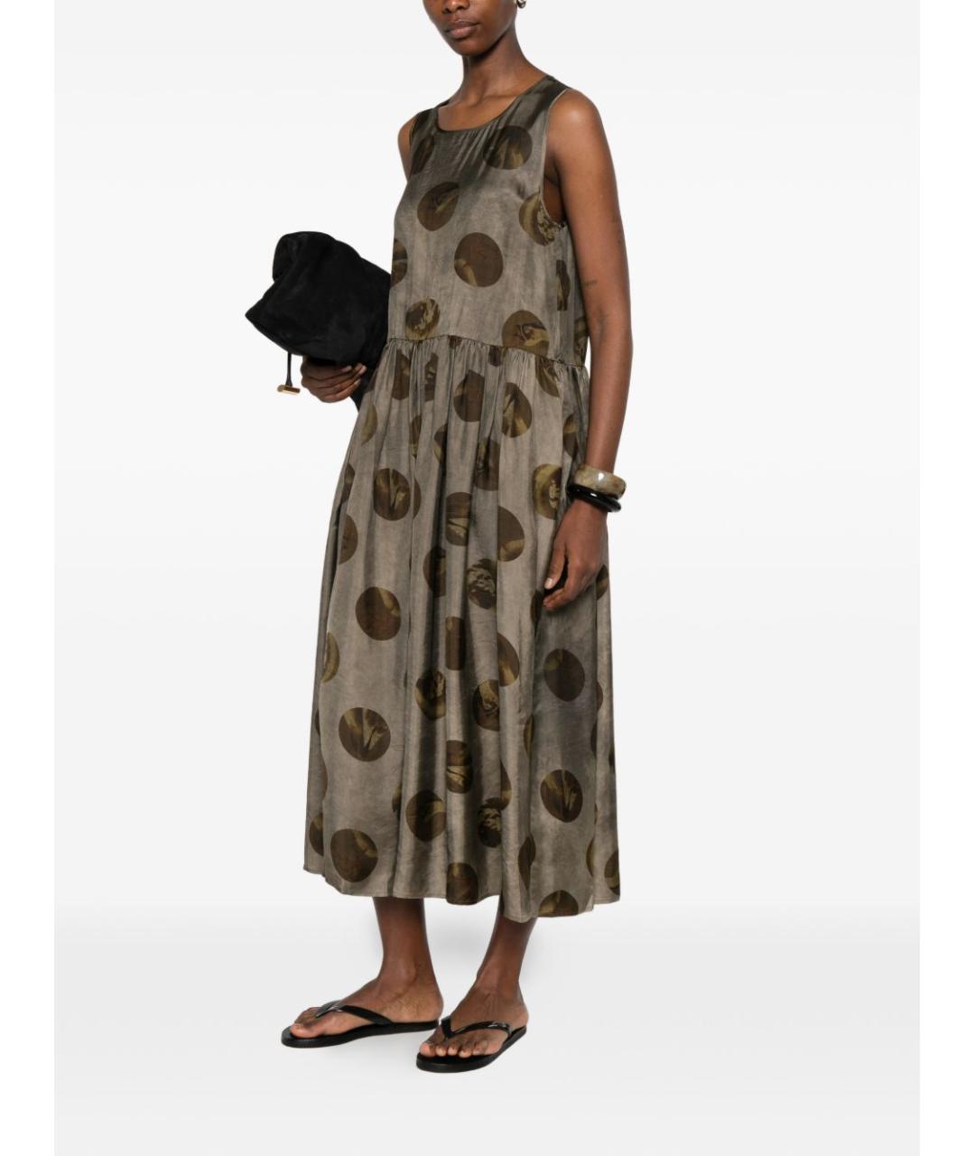 UMA WANG Серое вискозное повседневное платье, фото 4