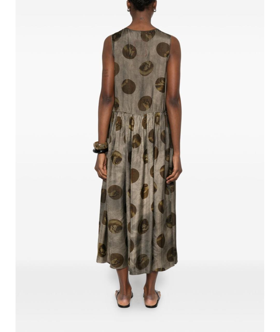 UMA WANG Серое вискозное повседневное платье, фото 3