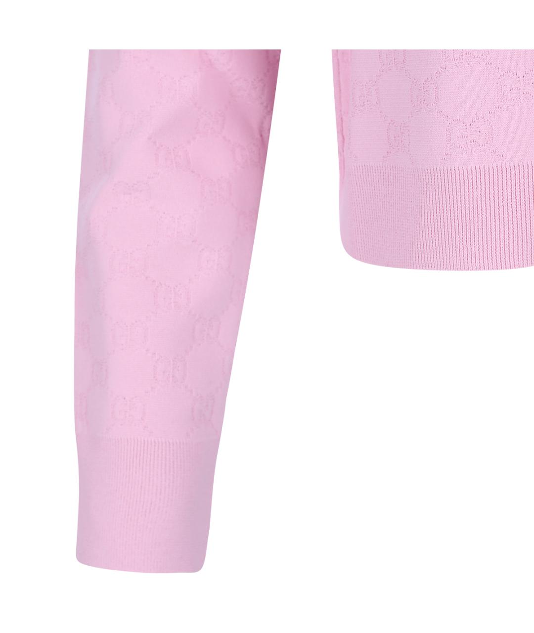 GUCCI Розовый вискозный кардиган, фото 4