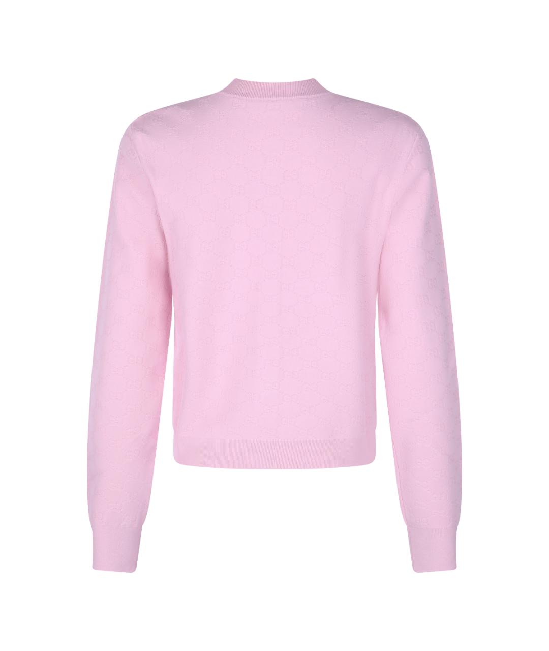 GUCCI Розовый вискозный кардиган, фото 2