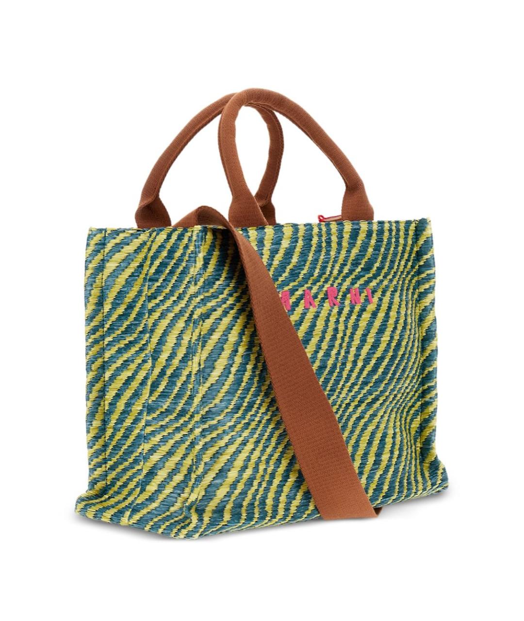 MARNI Зеленая сумка тоут, фото 3