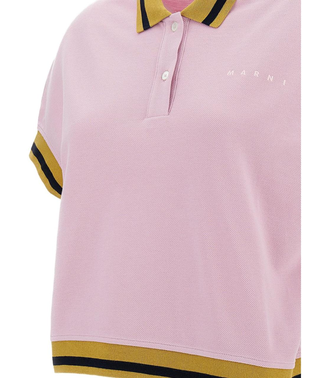 MARNI Розовая хлопковая футболка, фото 2