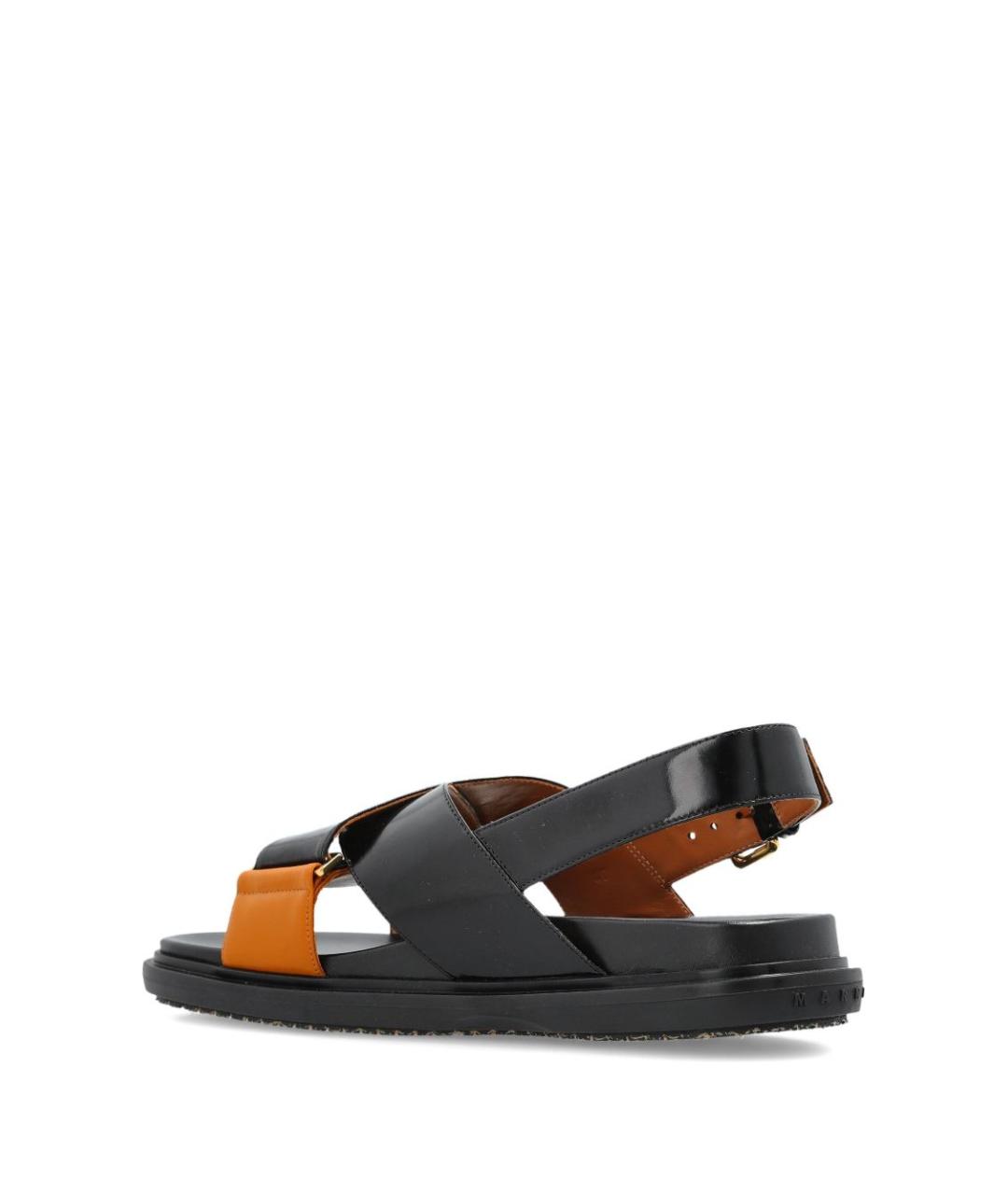 MARNI Черные кожаные сандалии, фото 3