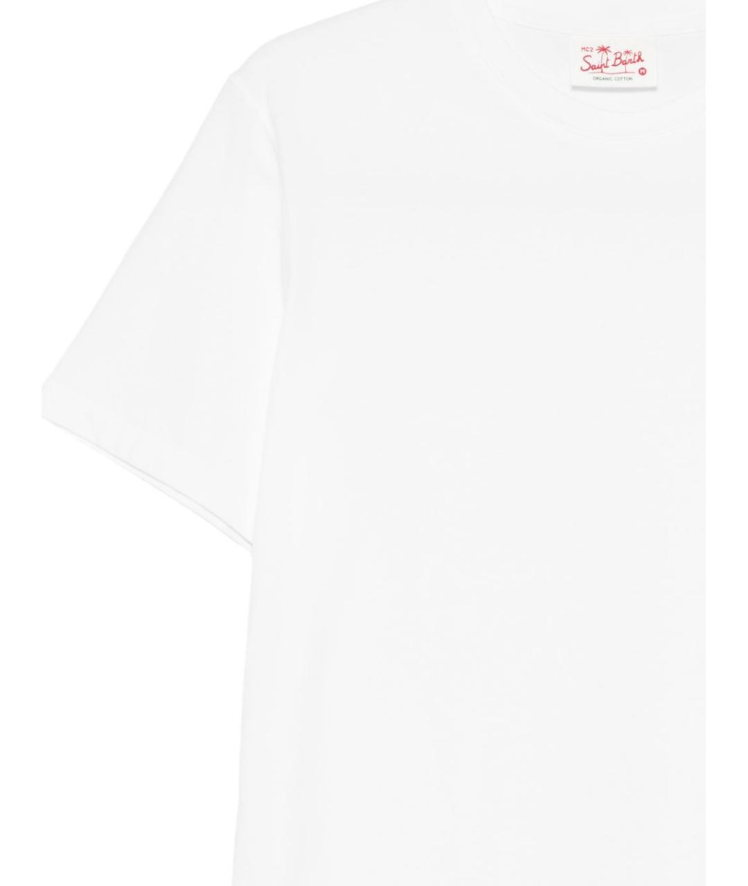 MC2 SAINT BARTH Белая хлопковая футболка, фото 3