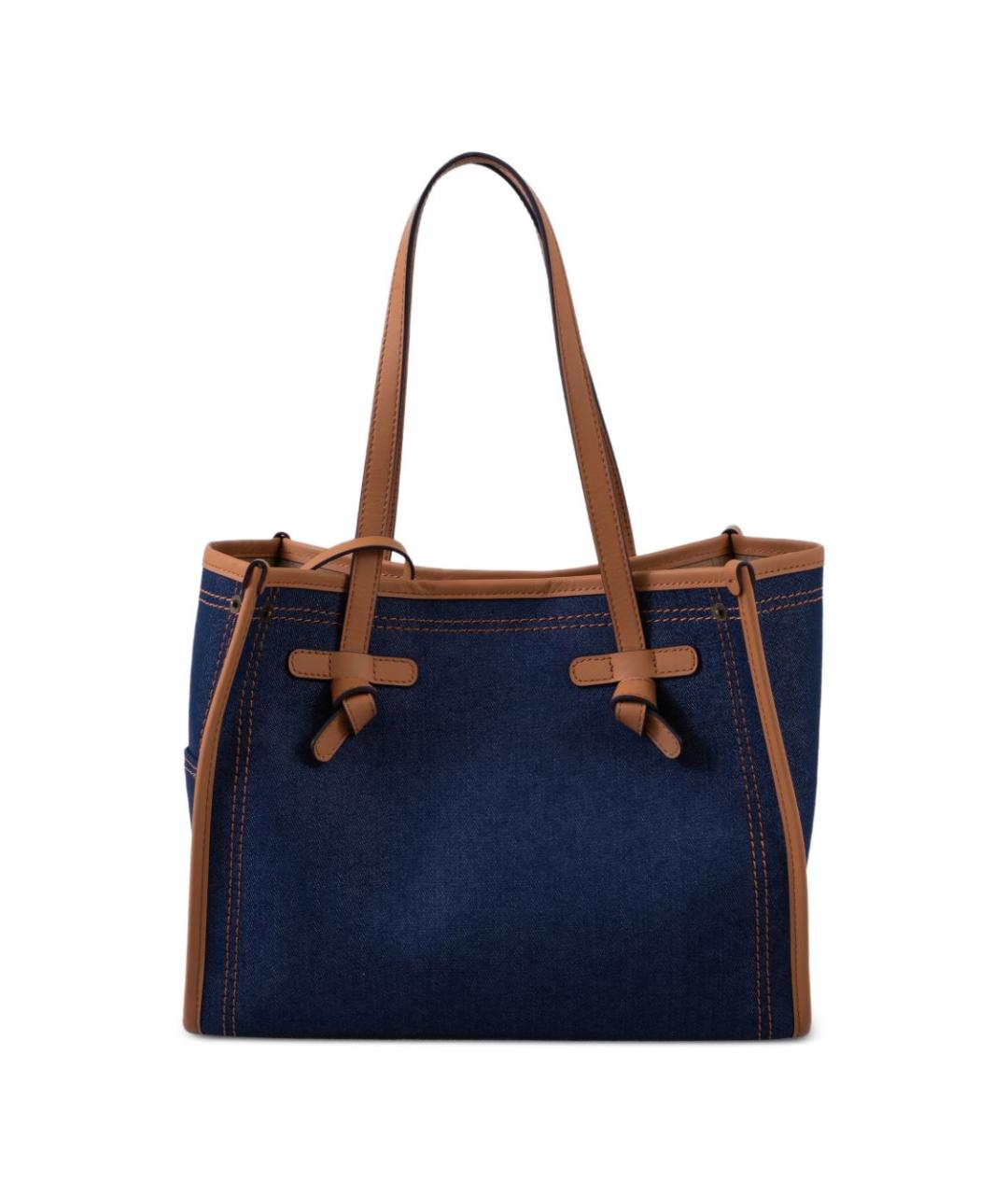 Gianni Chiarini Синяя хлопковая сумка тоут, фото 1