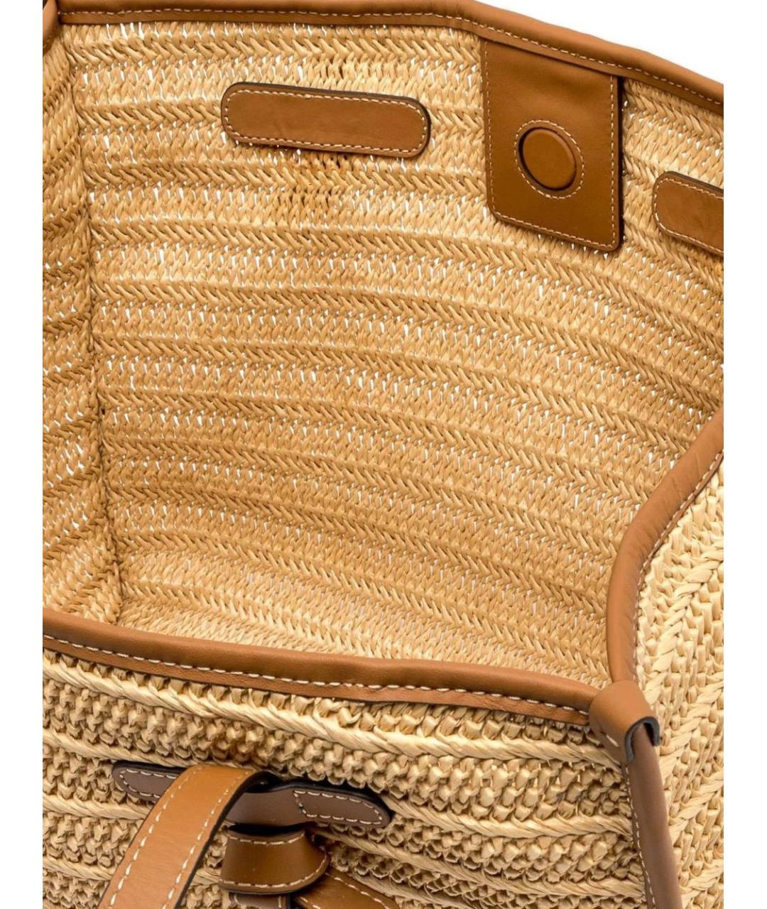 Gianni Chiarini Бежевая пелетеная сумка тоут, фото 3