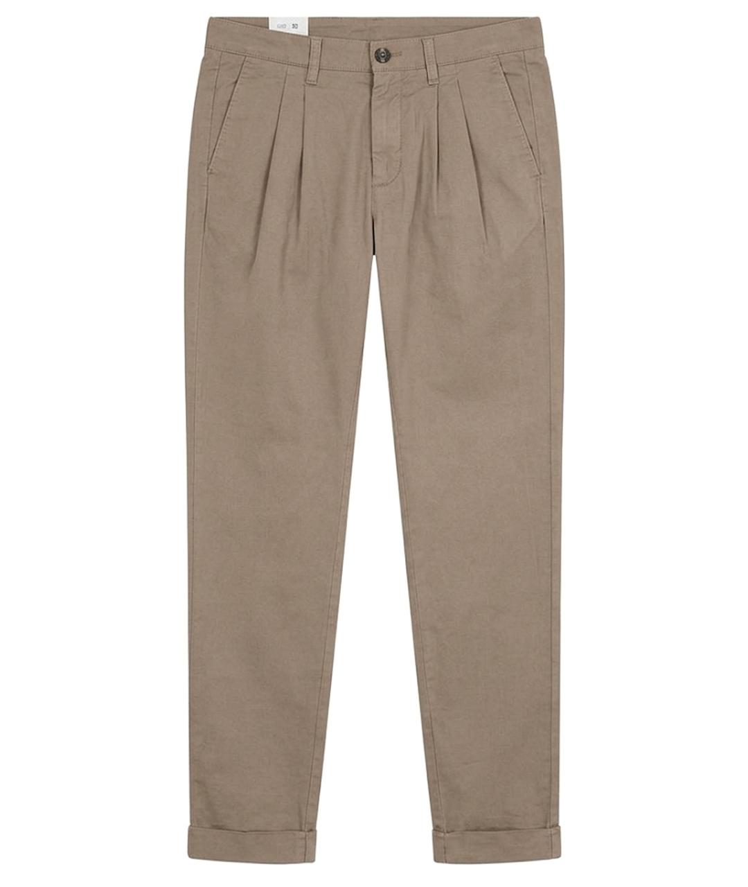 ELEVENTY Бежевые хлопковые брюки чинос, фото 1