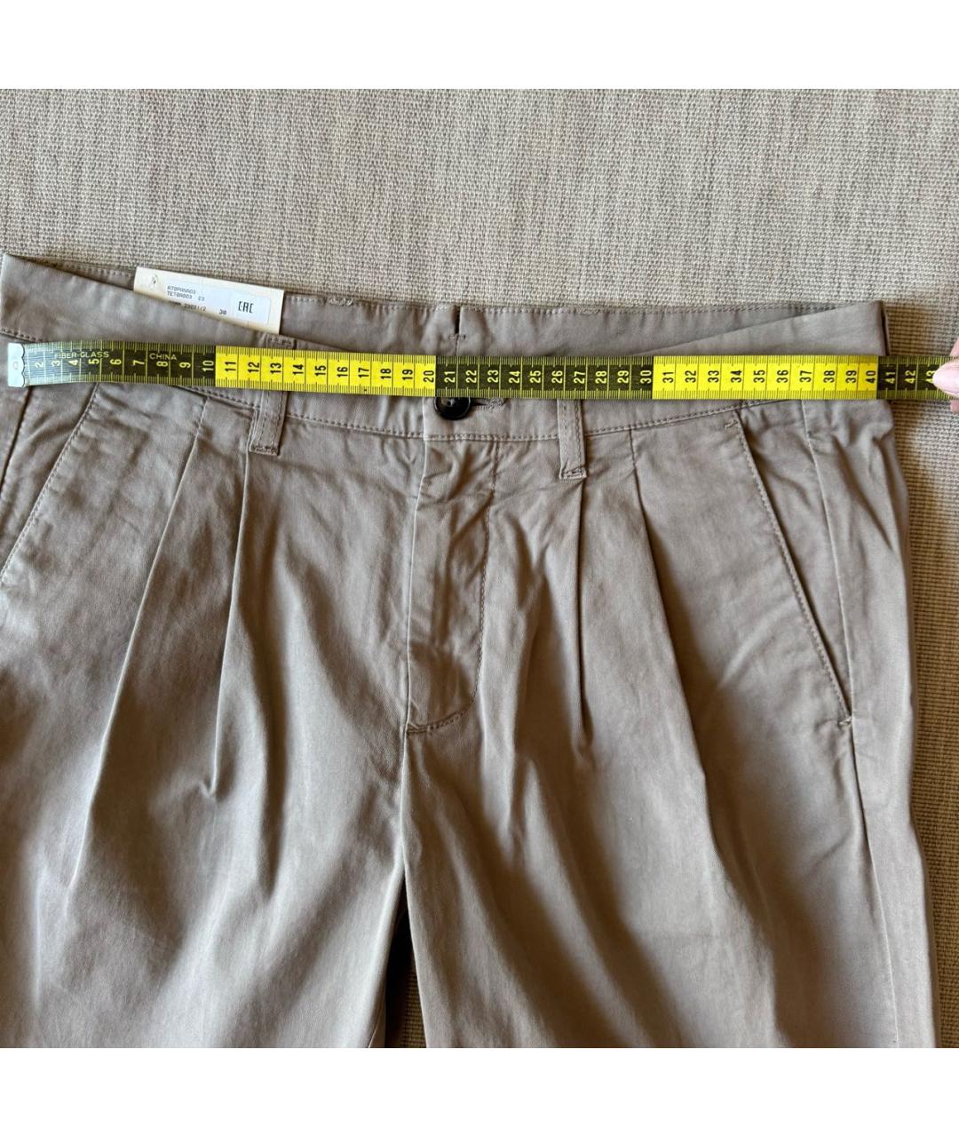 ELEVENTY Бежевые хлопковые брюки чинос, фото 7