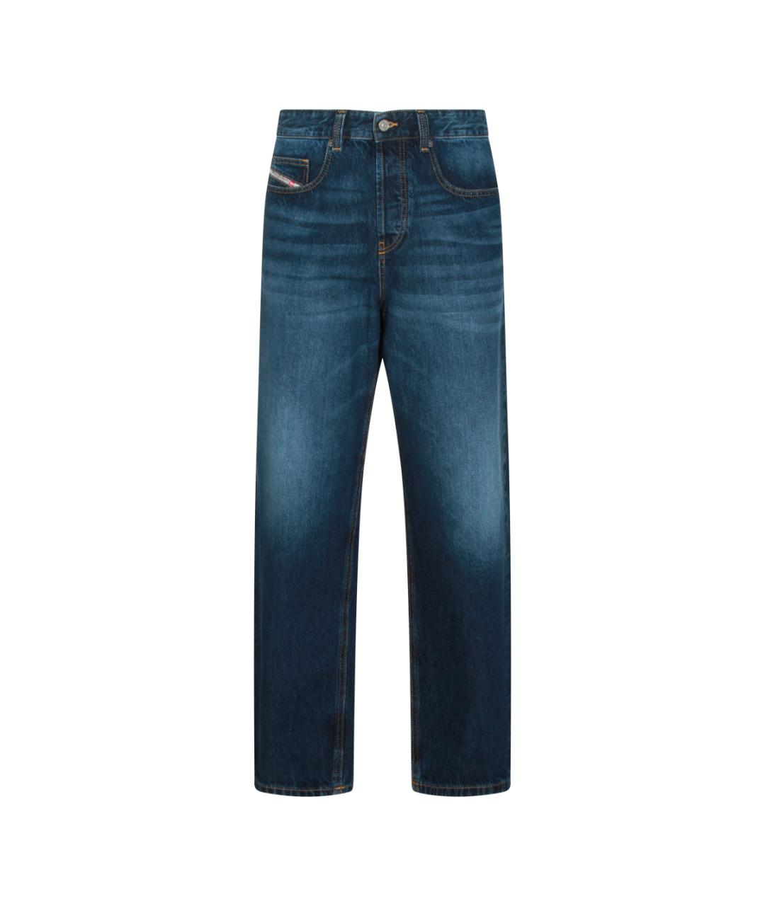DIESEL Синие хлопковые прямые джинсы, фото 5