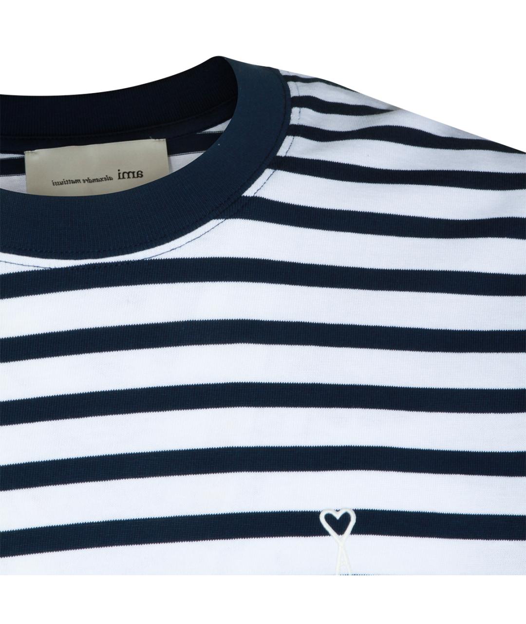 Ami Paris Синяя хлопковая футболка, фото 3