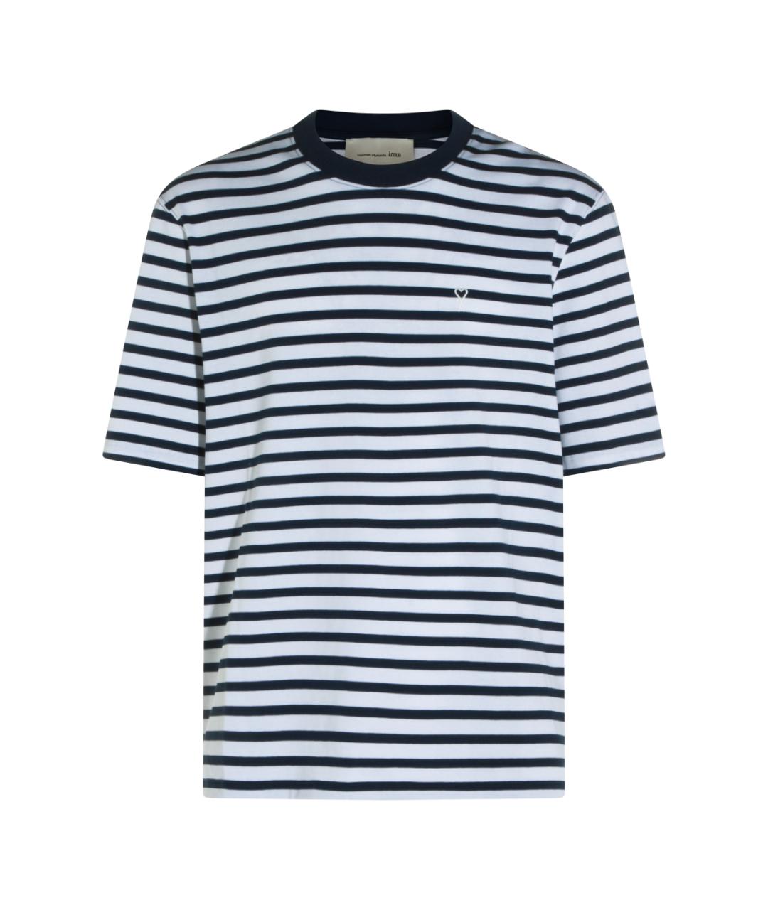 Ami Paris Синяя хлопковая футболка, фото 1