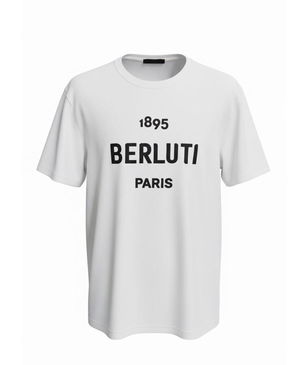 BERLUTI Белая хлопковая футболка, фото 1