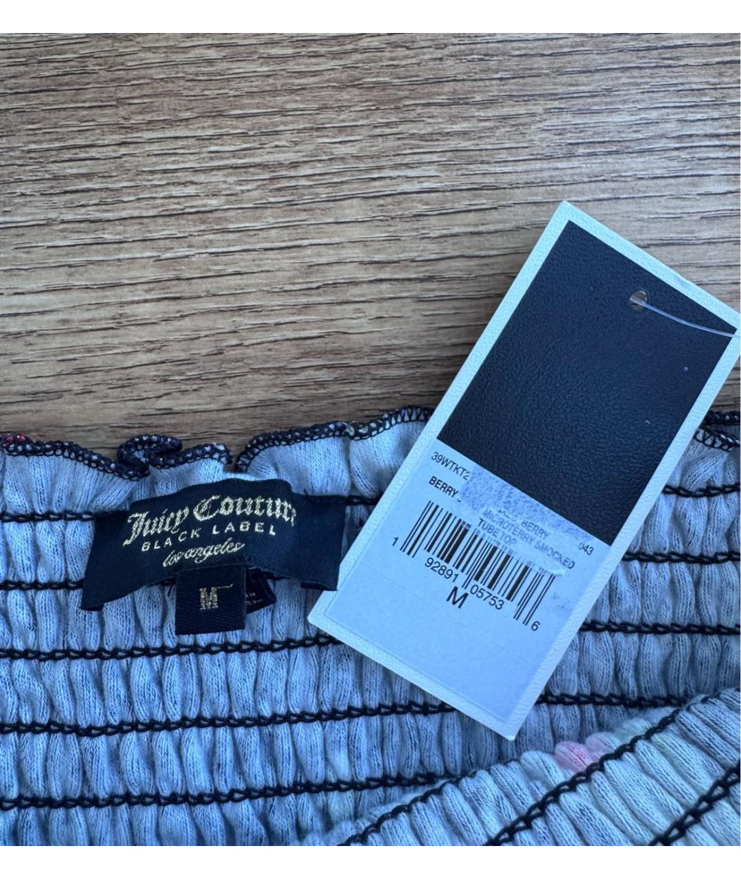 JUICY COUTURE Черная хлопковая майка, фото 2