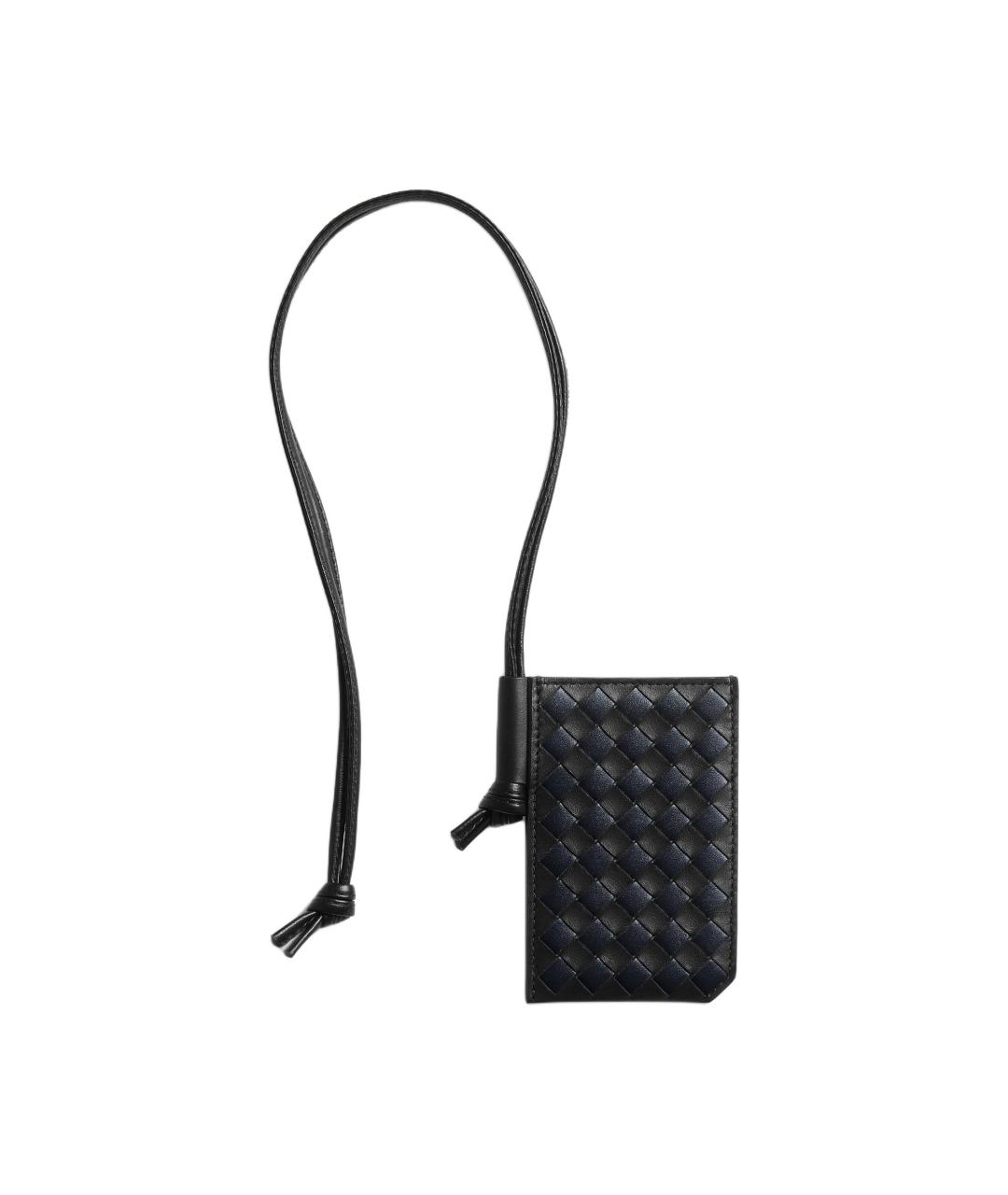 BOTTEGA VENETA Темно-синий кожаный кардхолдер, фото 3