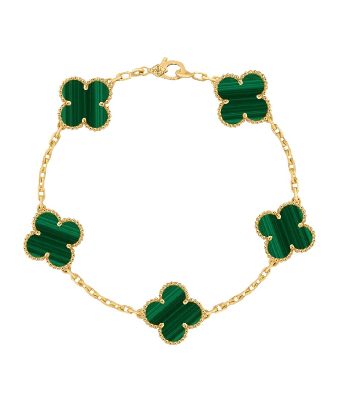 VAN CLEEF & ARPELS Зеленый браслет из желтого золота, фото 1